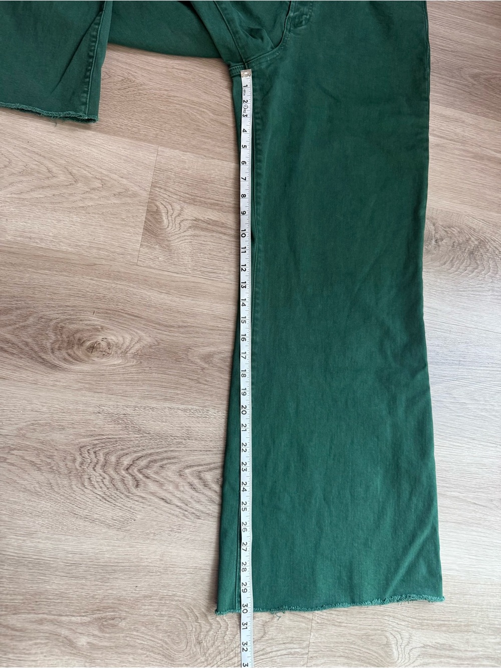 Dear John Fiona Green Wide Leg Jeans Size 31 Raw Hem MSRP $116 - Picture 8 of 13